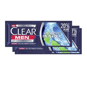 Clear Men Anti-Dandruff Shampoo Cool Sport Menthol 3x12ml