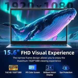 SGIN 15.6 Inch Laptop Computer, Win 11 Laptops with 16GB RAM 1024GB SSD, Core i3 CPU(Up to 3.9GHz) Backlit Keyboard, 53.2WH Battery, WiFi 6 IPS FHD Display, 180° Viewing, HDMI Type-C