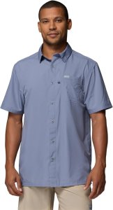 Columbia Men's Slack Tide Short Sleeve Camp Shirt, New Moon, 4X Tall