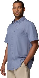 Columbia Men's Slack Tide Short Sleeve Camp Shirt, New Moon, 4X Tall