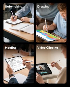 Metapen A8 iPad Pencil for Apple iPad 2018-2025, 4Min Fast Charge,Magnetic Attachment Stylus Pen for iPad 11/10/9/8/7/6th Gen, iPad Accessories for Pro 12.9/11/13-inch M4, Air 3/4/5/M2/M3, Mini 5/6th