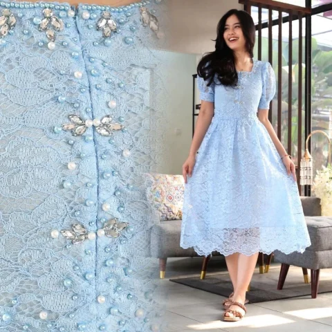 Christmas Dress Teenagers ML Xl Dress Import Premium Dress Adult Mini Short Dress Bj Ke Greja Women Knee Length Invitation Casual Dress Girl 3