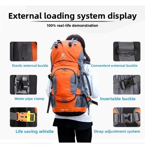 Large Capacity Backpack 60L Camping Backpack Waterproof Backpack 70L Oxford Cloth Backpack 90L Large Capacity Backpack 50L 4