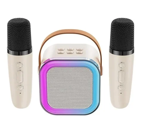 K12 Mini Karaoke Wireless Audio Speaker with Bluetooth Microphone – Portable Singing Machine for Kids & Adults