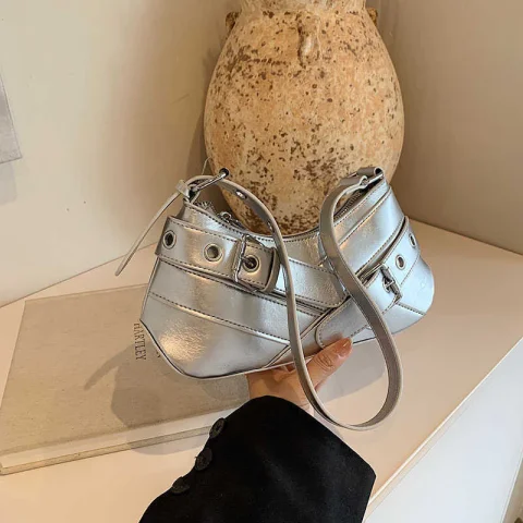 Women’s Vintage Red Shoulder Bag – Retro PU Leather Baguette Handbag with Buckle Detail, Fashion Mini Shoulder Purse for Party, Travel & Everyday Use 8