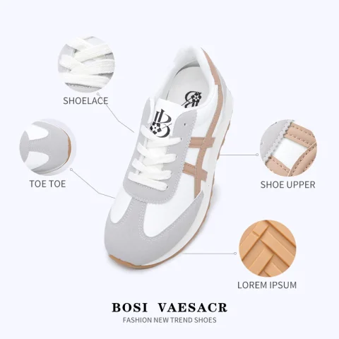 BOSI Women's Thick Bottom Rubber Sneakers - Soft Casual Wear with Jeans or Skirts【SIZE 36-40】 8
