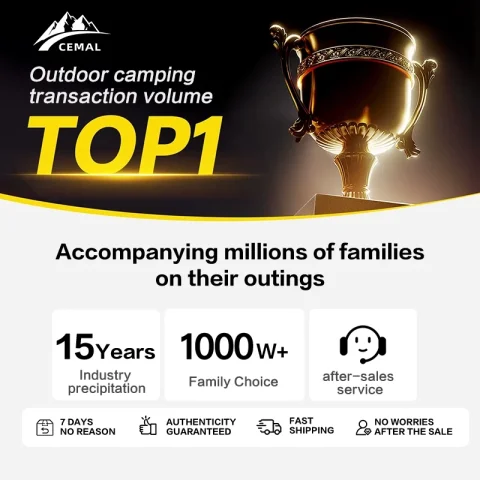 CEMAL Portable Folding Camping Table & Chairs Set (1 Table + 2 Chairs) 4