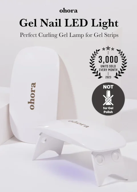 ohora Care LED Lamp for Semi Cured Gel Nail Strips - 6W Max, 2 Timers (45s / 60s), Portable Lamp for Curing Gel Nail Art, For Gel Stickers and Strips Only 6