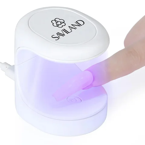 Saviland Mini UV Nail Lamp: Quick-Dry Flash Cure Lamp Gel Nail Lamp 16W Portable UV Light for Gel Nails lampara uv/led para uñas de Gel Nail Extension UV LED Lamp for Manicure Starters DIY Nail Art