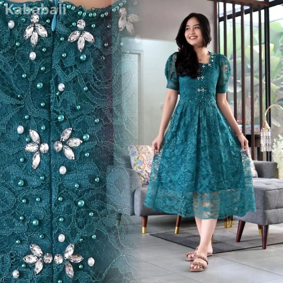 Christmas Dress Teenagers ML Xl Dress Import Premium Dress Adult Mini Short Dress Bj Ke Greja Women Knee Length Invitation Casual Dress Girl