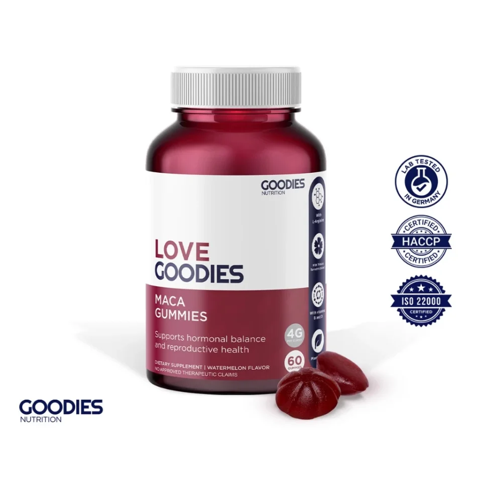 [BEST SELLER] GOODIES NUTRITION Maca Gummies – Love Goodies – 1 bottle (60 Gummies) - Supports Women