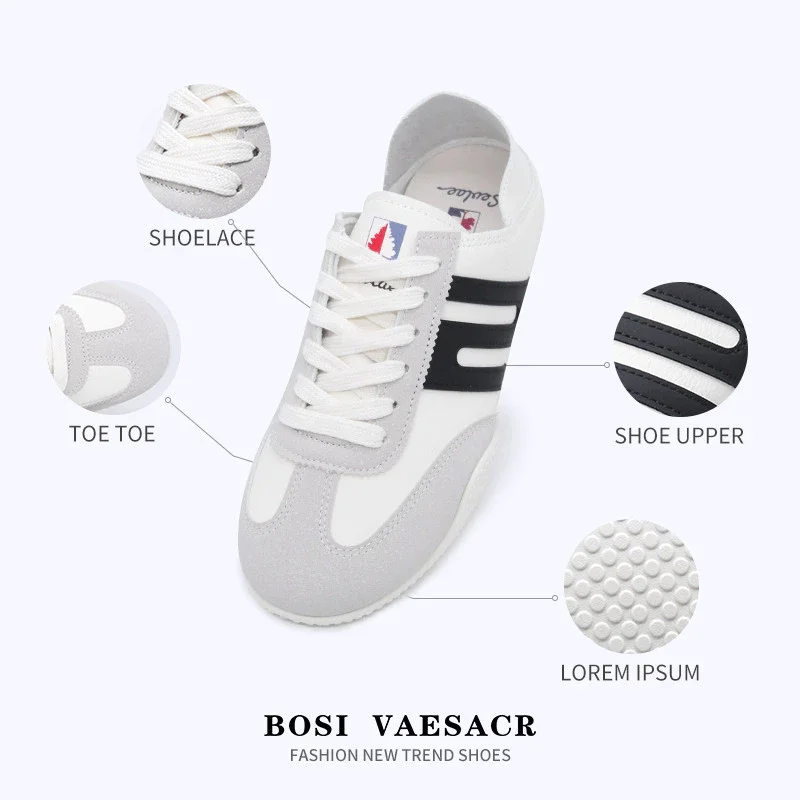 BOSI Soft korean fashion PU Fabric Versatile Sports Casual Shoes for Women & Students
