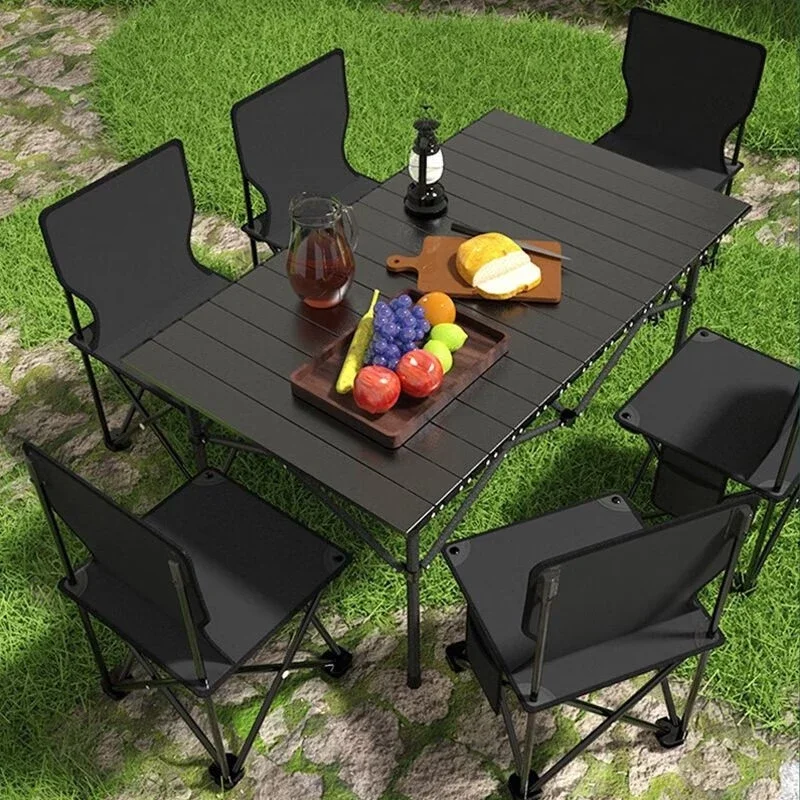 CEMAL Portable Folding Camping Table & Chairs Set (1 Table + 2 Chairs)
