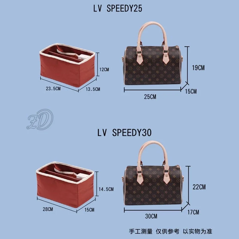 Nylon bag inner bag, suitable for l & v speedy 20 25 30 inner bag storage Boston pillow bag