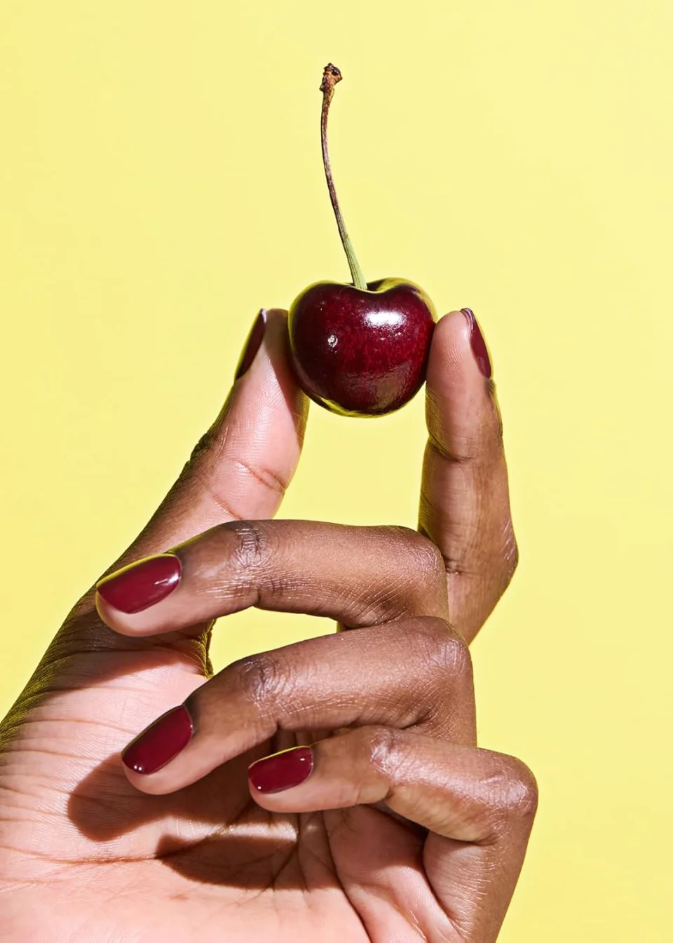 ohora Semi Cured Gel Nail Strips (N Classic Burgundy) - Red, Solid, Works with Any UV/LED Lamps, Salon-Quality, Long Lasting, Easy to Apply & Remove - Includes 2 Prep Pads, Nail File & Wooden Stick