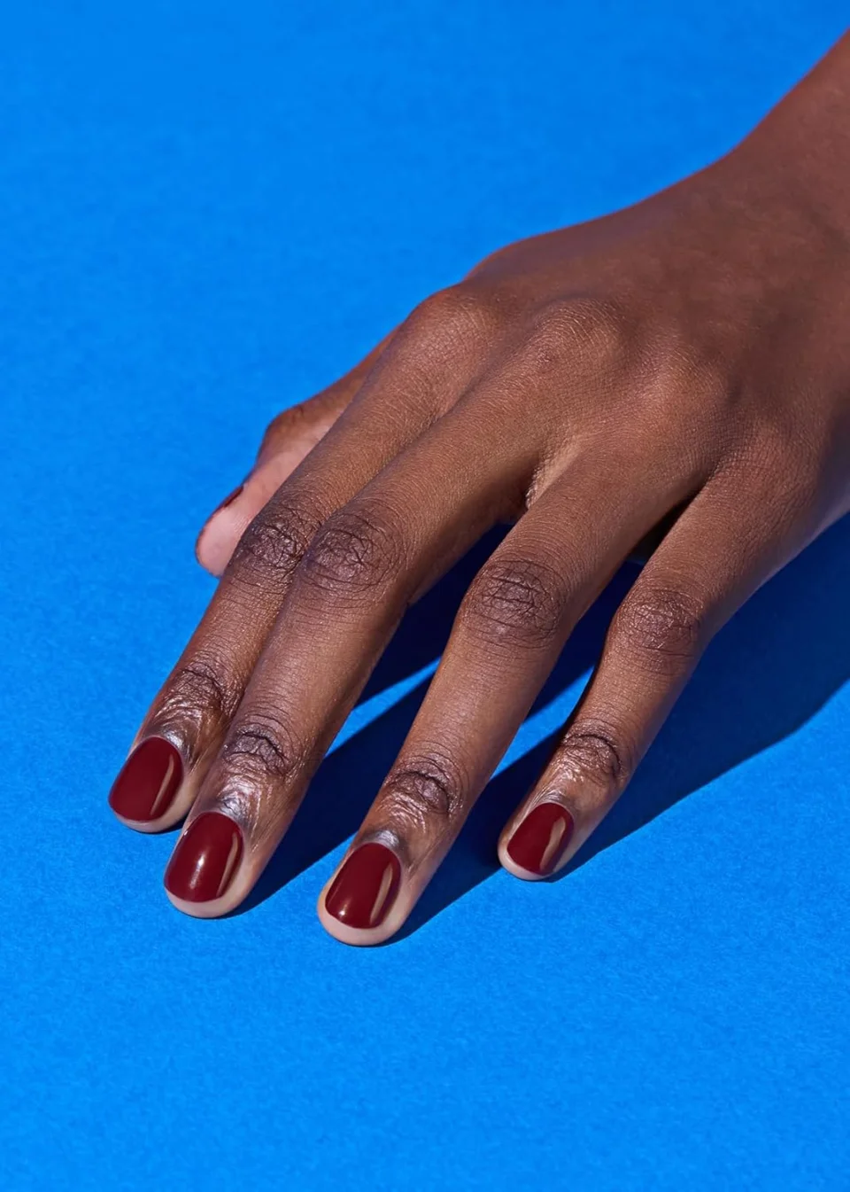 ohora Semi Cured Gel Nail Strips (N Classic Burgundy) - Red, Solid, Works with Any UV/LED Lamps, Salon-Quality, Long Lasting, Easy to Apply & Remove - Includes 2 Prep Pads, Nail File & Wooden Stick