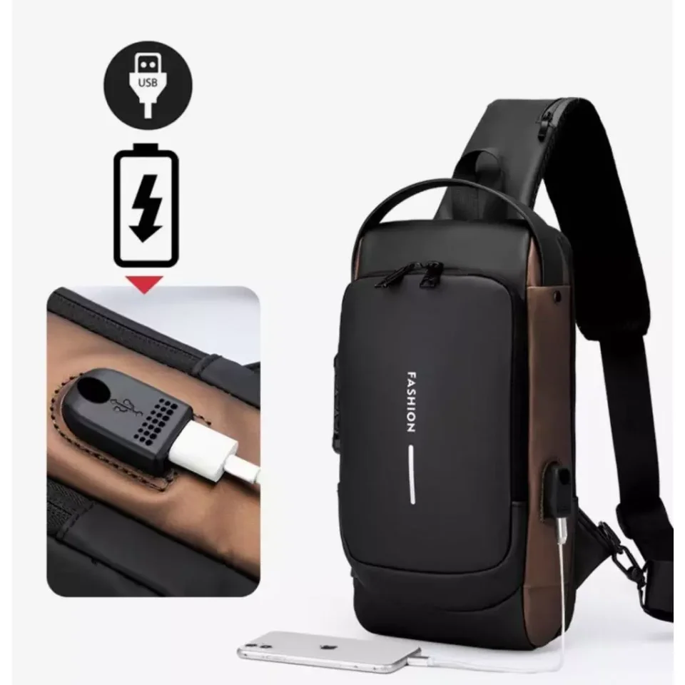 Mumu 7049 Men Waterproof Motorcycle Shoulder Bag Simple Trend Sports Messenger Unisex Bags