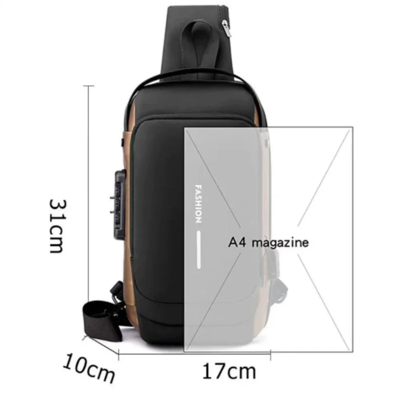 Mumu 7049 Men Waterproof Motorcycle Shoulder Bag Simple Trend Sports Messenger Unisex Bags